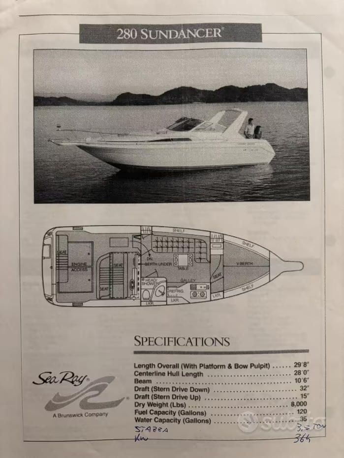 1997 SeeRay Sundancer280 na sprzedaż i czarter (photo 12)