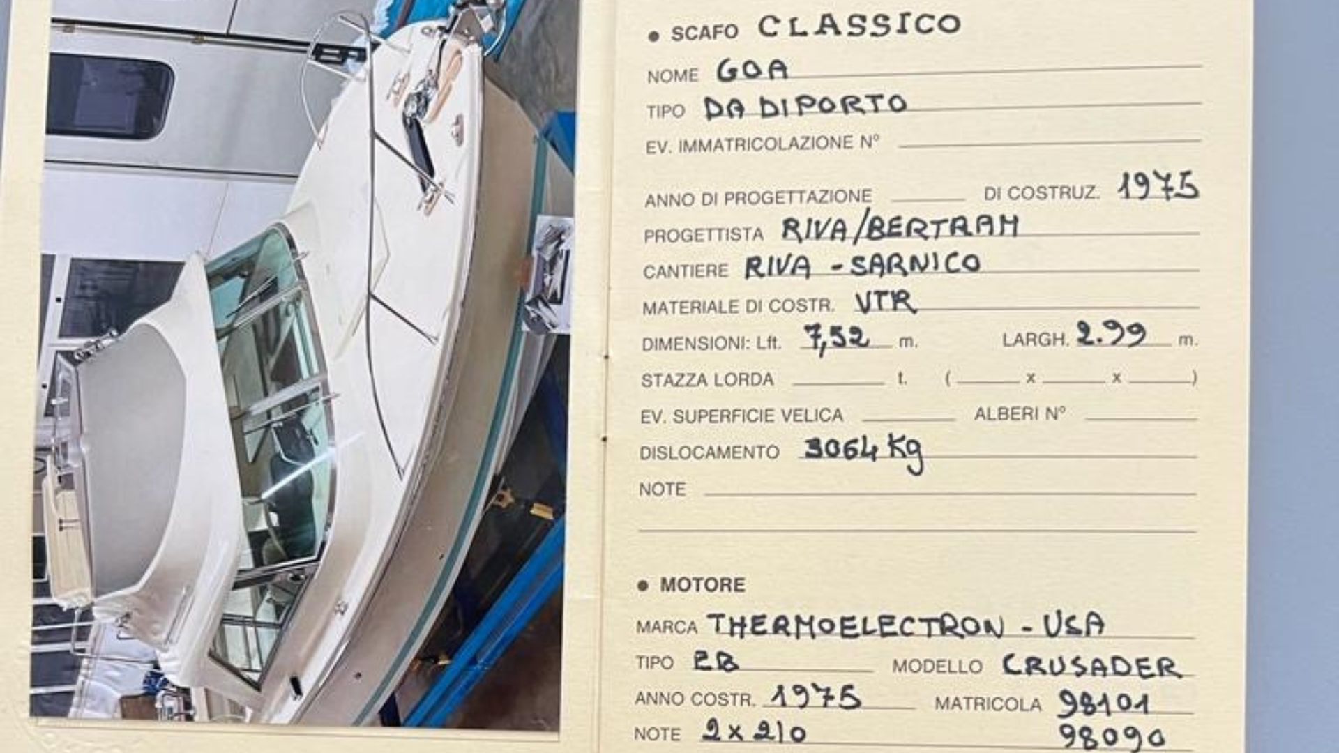 1975 Riva 25 Sport Fisherman for sale (photo 3)