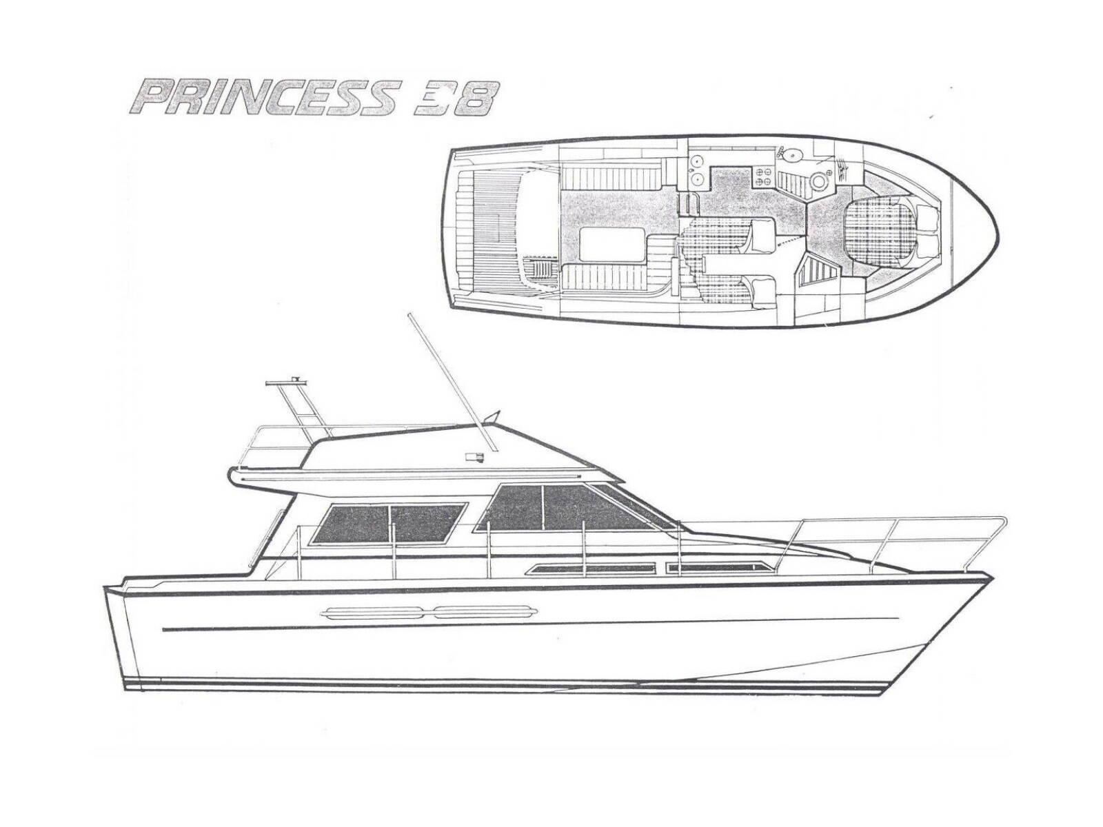 1984 Princess 38 Fly zu verkaufen (photo 4)