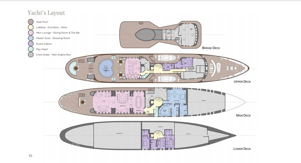 1972 Rinaldo Gastaldi Custom Classic Motor Yacht 76m zu verkaufen (photo 36)