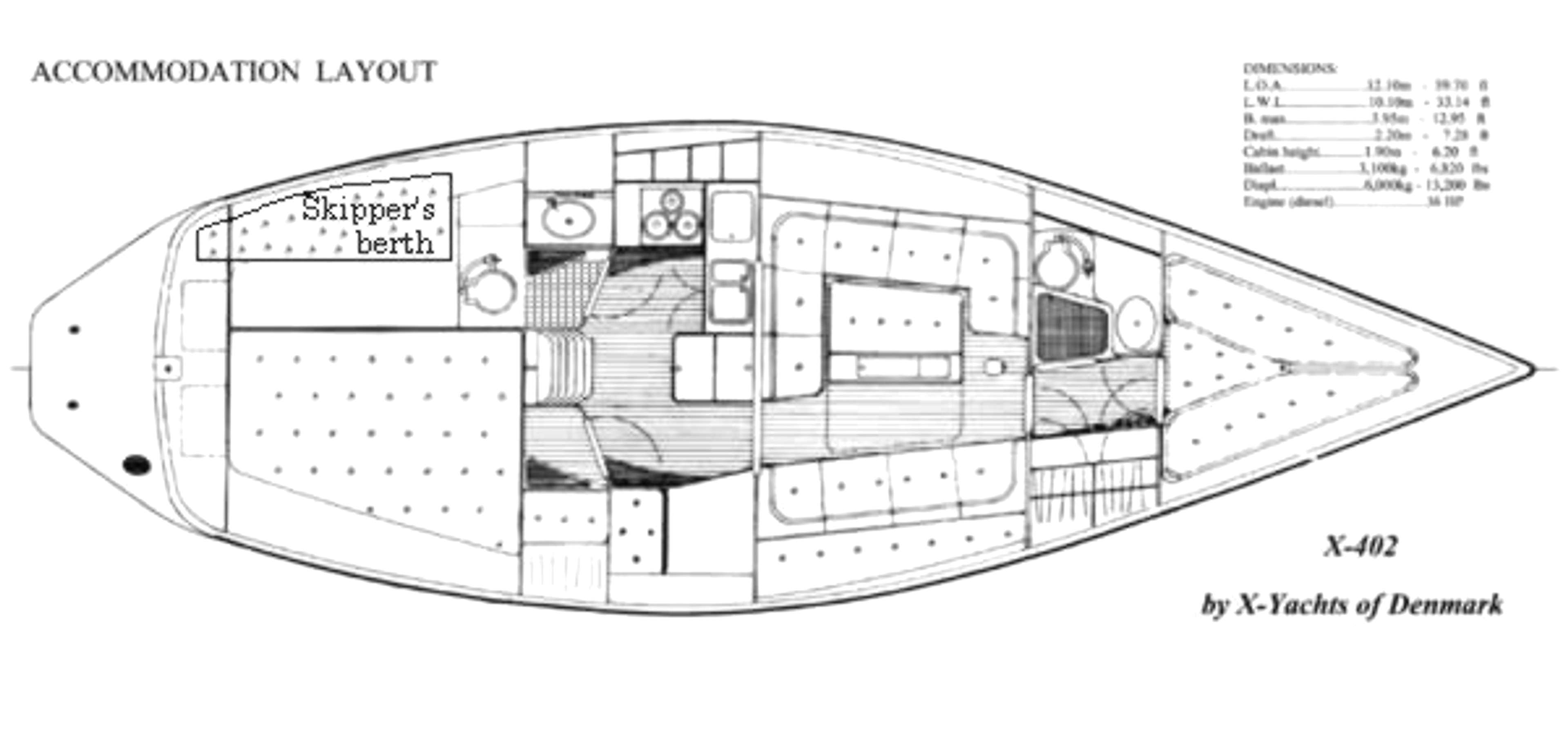 1985 X-yachts X-402 Owner's Version à vendre (photo 35)