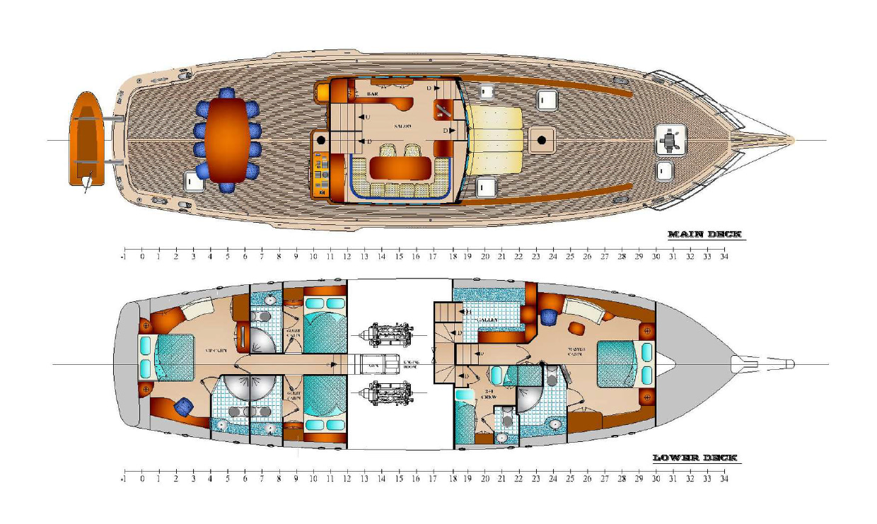 2006 Aegean Yacht Aegean Yacht 74 Motor Sailer zu verkaufen (photo 15)
