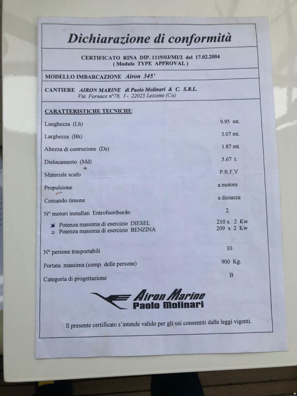 2006 Airon Marine 345 à vendre (photo 14)